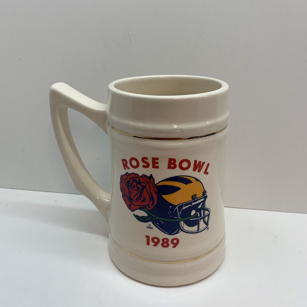 1989 Rose Bowl glazed ceramic mug National Champions